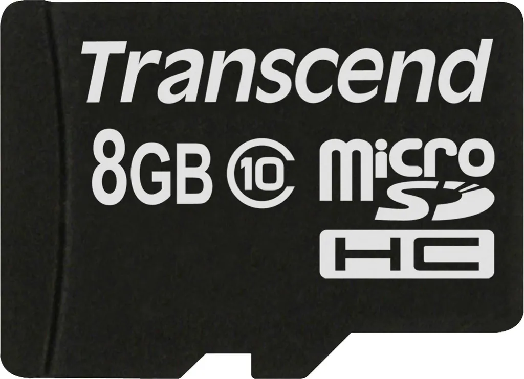 Carte MicroSDHC Transcend 8 Go Classe 10 133x avec Adaptateur SD