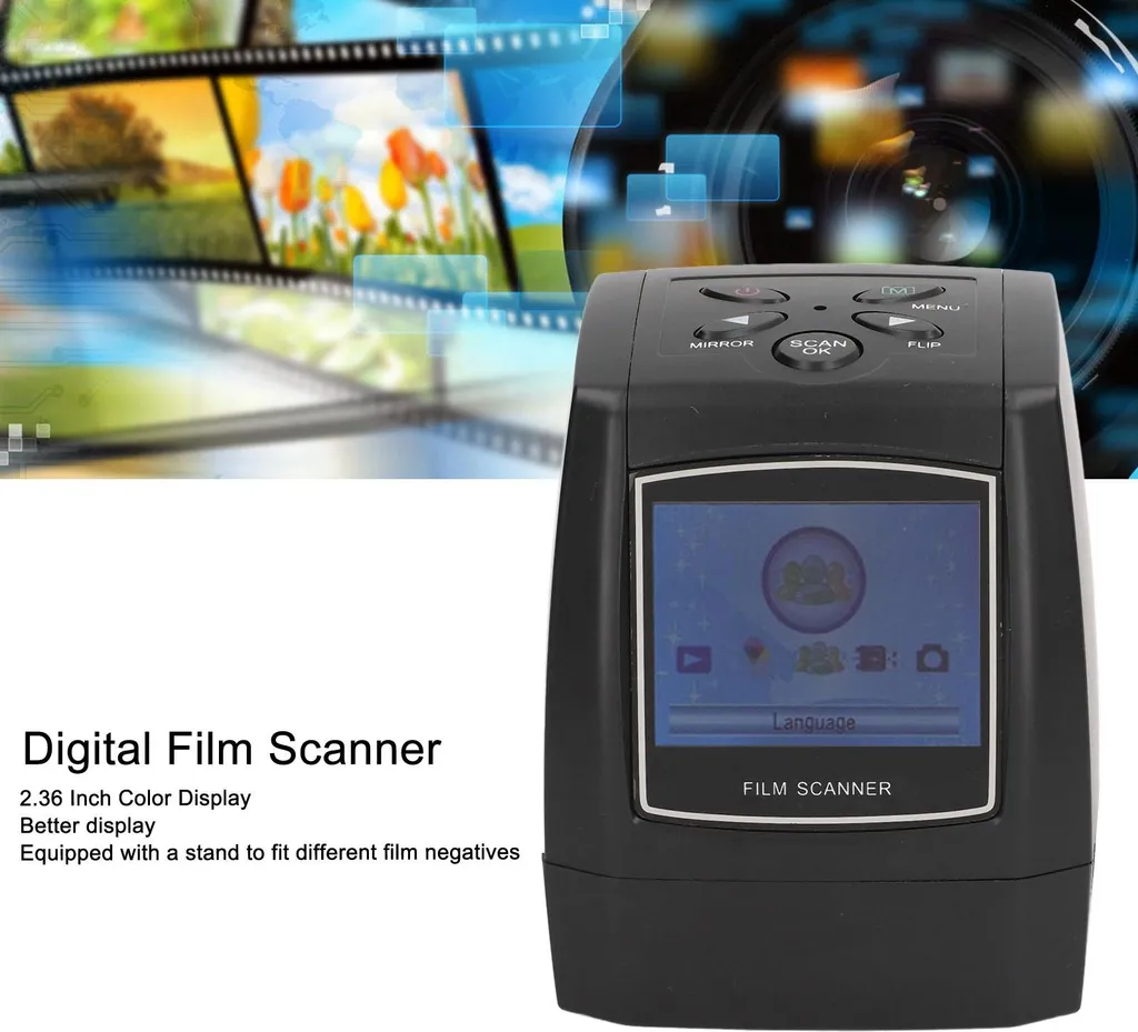 Scanner Diapositive avec Écran 2.36 Pouces et Port USB MSDC Compact