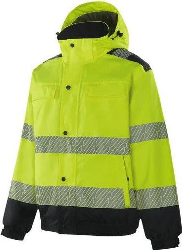 PADOVA-WJ303- Hi-vis Winter Bomber Gelb/Schwarz Größe: 4XL