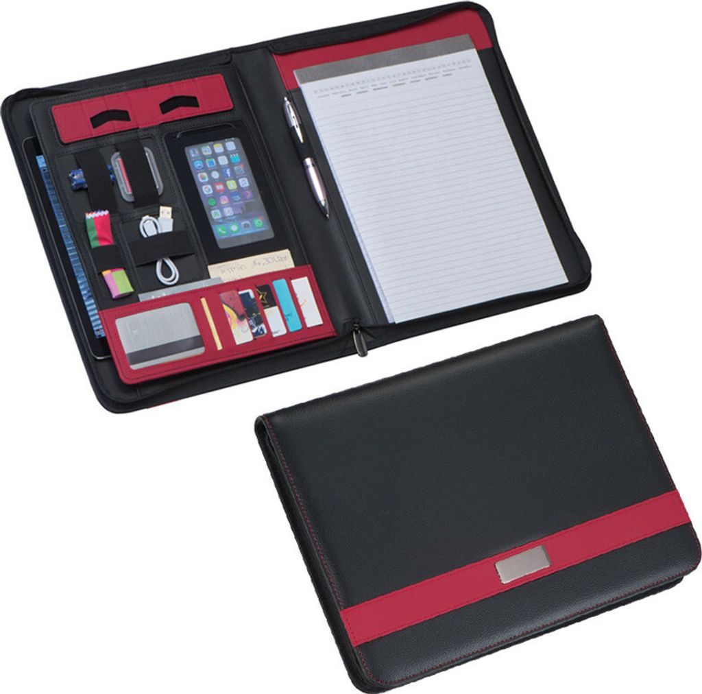 Schreibmappe / aus hochwertigem Lederfaserstoff / DIN A4