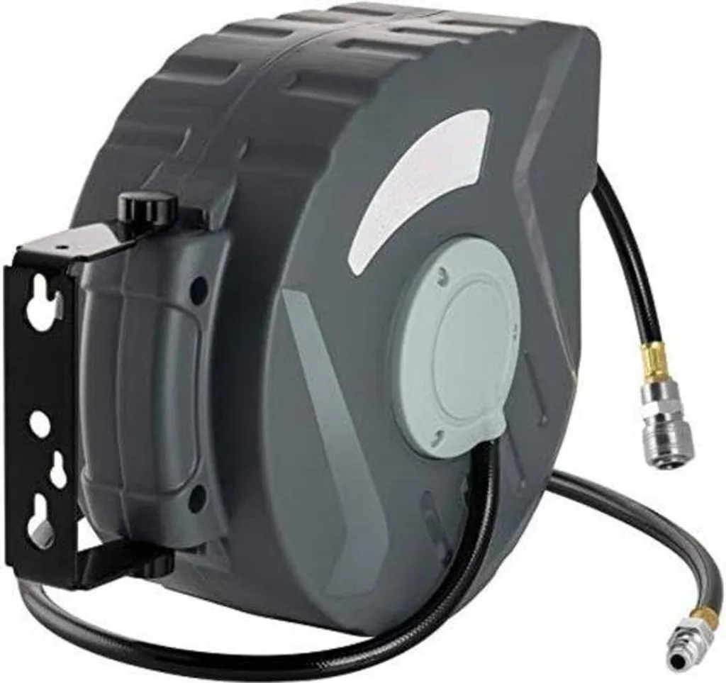 Tuyau à air comprimé 10m + 1m gris raccord 3/8 pouce pour compresseur