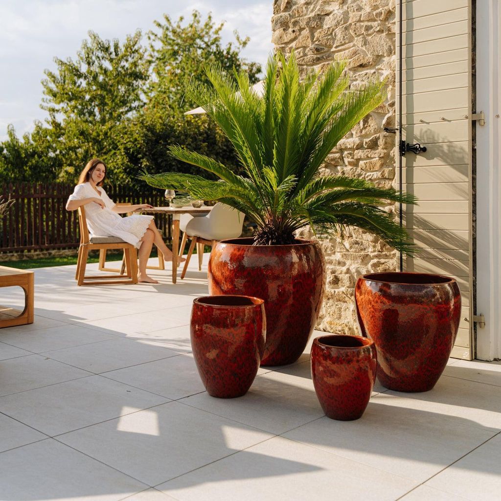 Keramik Blumentopf mit Abflussloch, Provencelia LAFONTAINE, Produktbild 