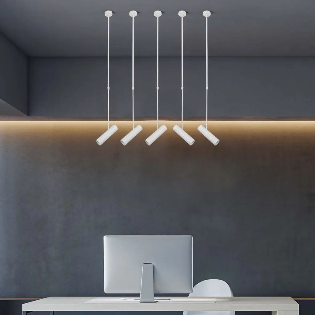 V-TAC Lampe Suspendue Réglable Blanche VT-7900-7574 E27 Moderne