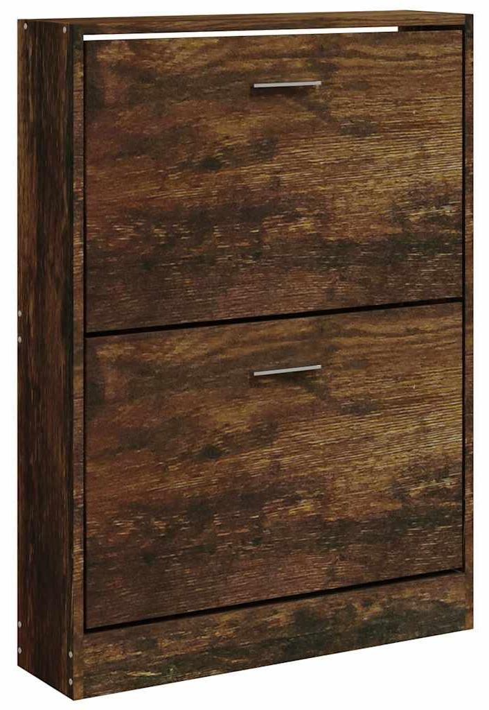 vidaXL Szafka na buty dąb wędzony 59x17x81 cm materiał Zdjęcie produktu 