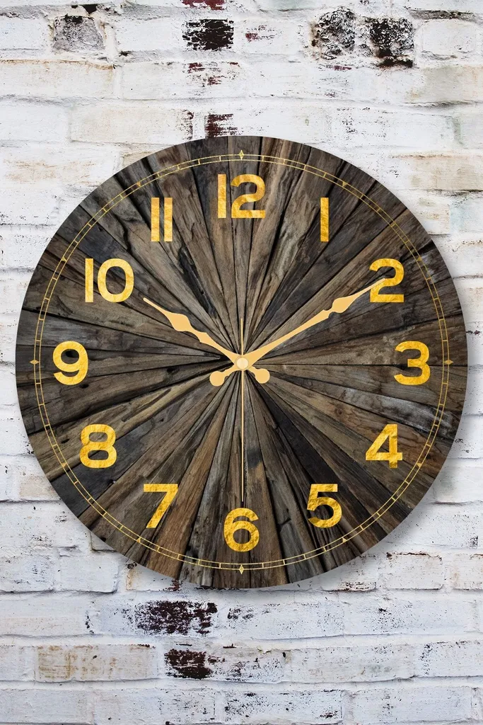 Horloge Murale Silencieuse en Verre 36 cm pour Décoration sans Bruit