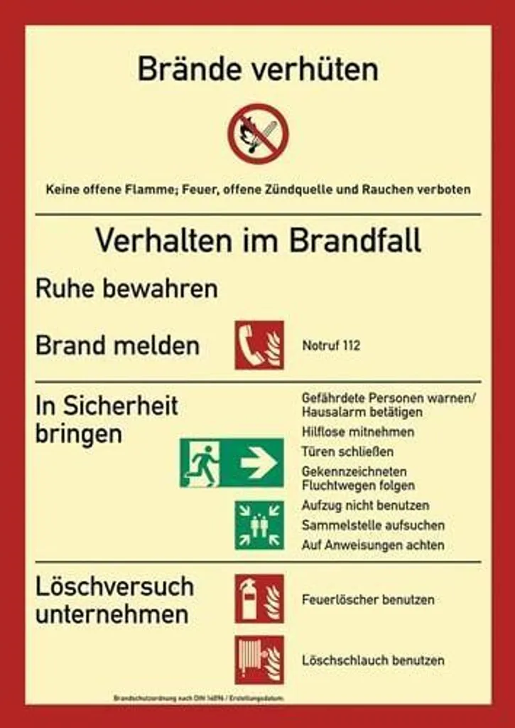 Panneau incendie ISO 7010 A4 en plastique rigide haut contraste