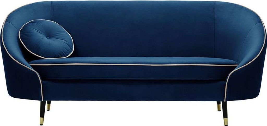 2,5-Sitzer Sofa Kooper-Velluto 11-Contrast piping-brass