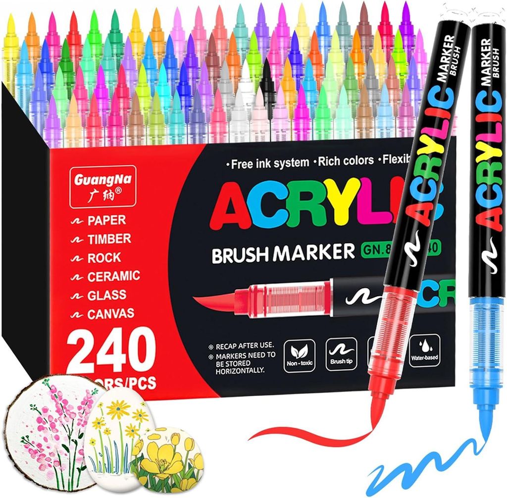 Sada 240 akrylových fixů GuangNa, akrylové fixy se Obrázek produktu 