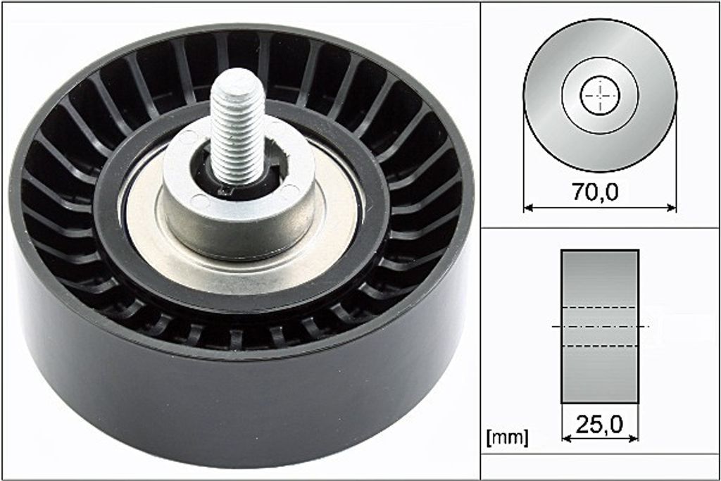 INA 532 0655 10 Umlenkrolle Keilrippenriemen für FORD Produktbild 