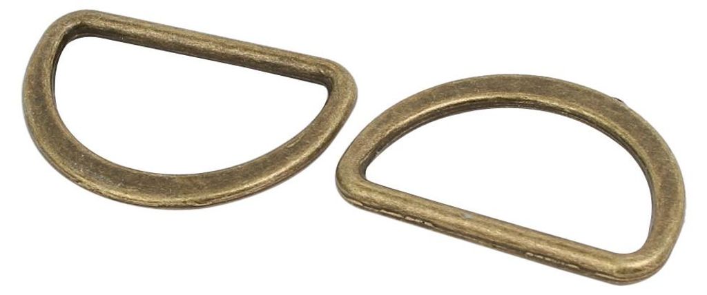 25 Stš¹ck 25mm D-Ringe Halbringe geschwei?t Zinklegierung Flach Ring Bronzeton DE de