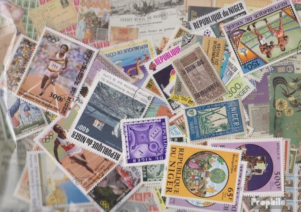 Briefmarken Niger 75 verschiedene Marken