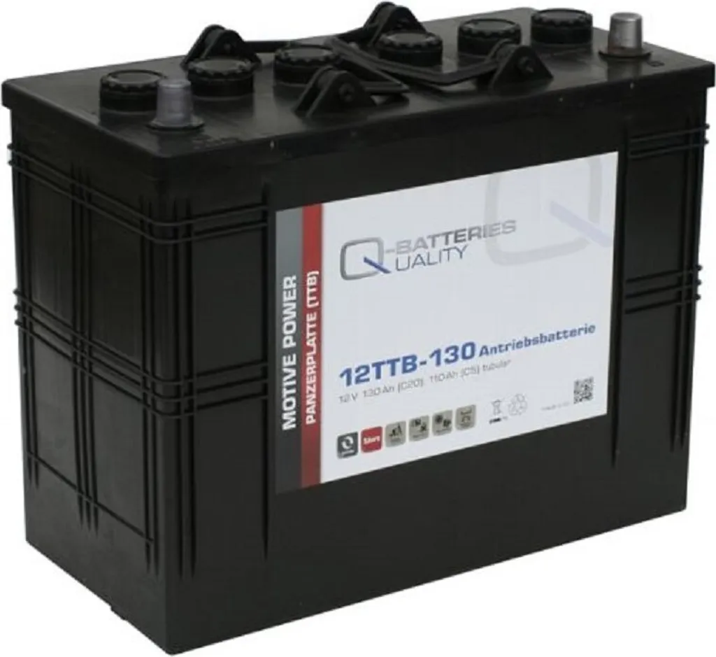 Batterie de traction 12V 130Ah 12TTB-130 monobloc à plaques tubes