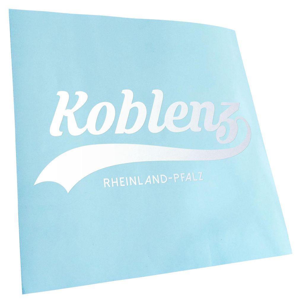 Kiwistar - Autoaufkleber - Koblenz Rheinland-Pfalz - Mattweiss - 60x26cm - Aufkleber für Auto, Laptop, Fahrrad, LKW, Motorrad mehrfarbig JDM Decal...