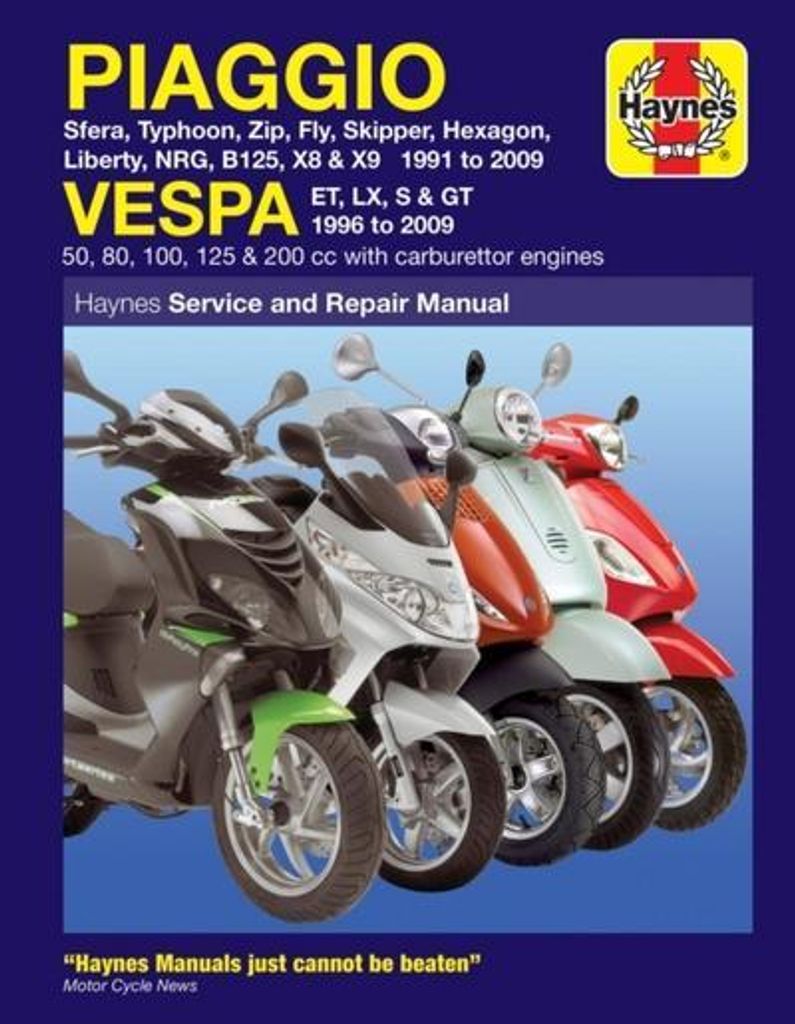 Piaggio Vespa Scooters 1991-2009 – Lingua: Inglese