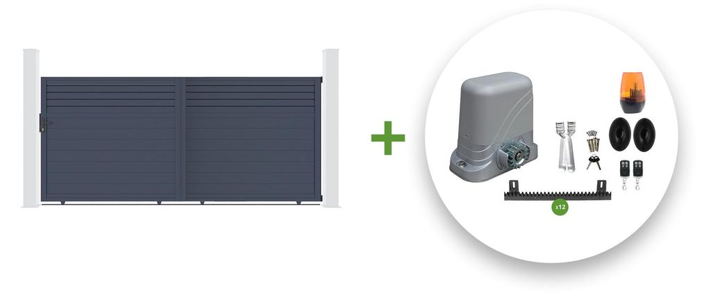 Schiebetor elektrisch 3m CARPATIA H.160cm + Produktbild 