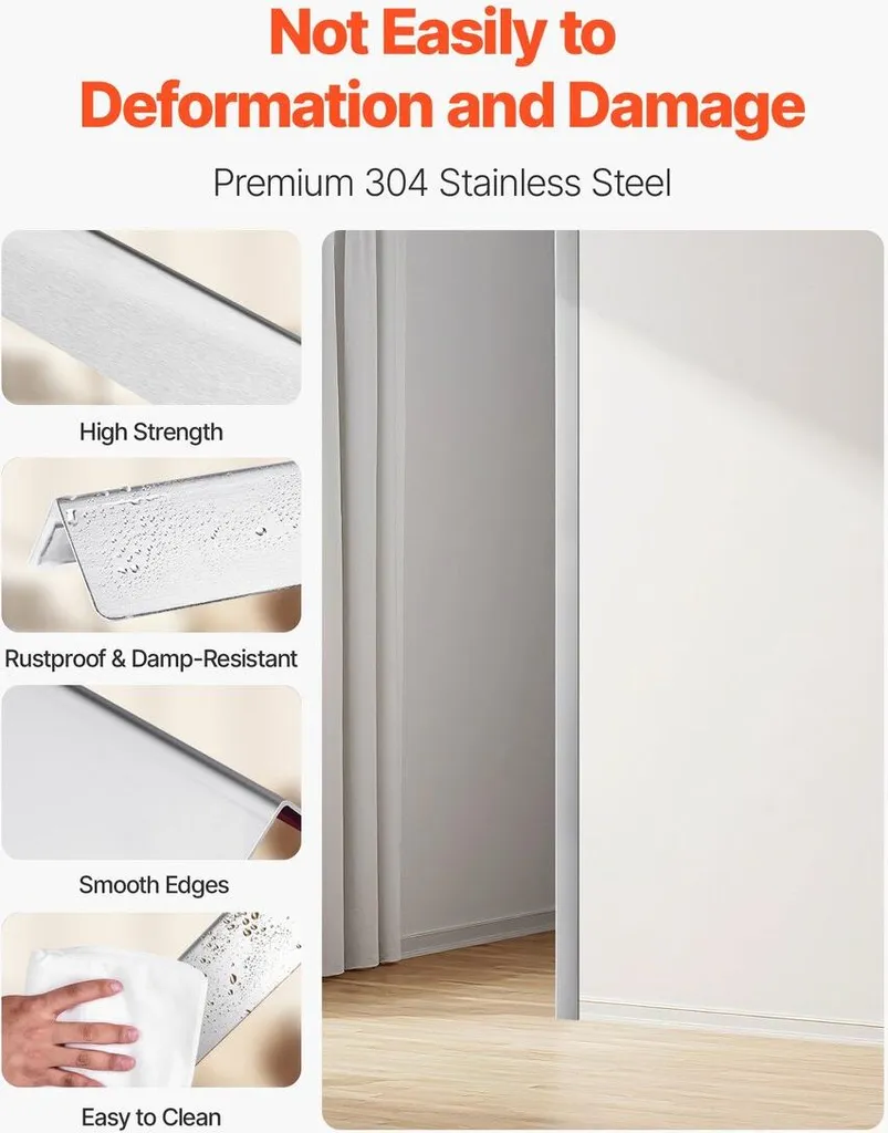Cornière d'angle métallique en inox 304 adhésive 3M pour mur - 10 pcs - 3