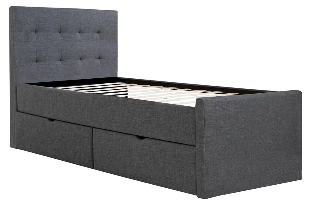 Homestyle4u Łóżko tapicerowane 90x200 cm Rama łóżka Z Zdjęcie produktu 