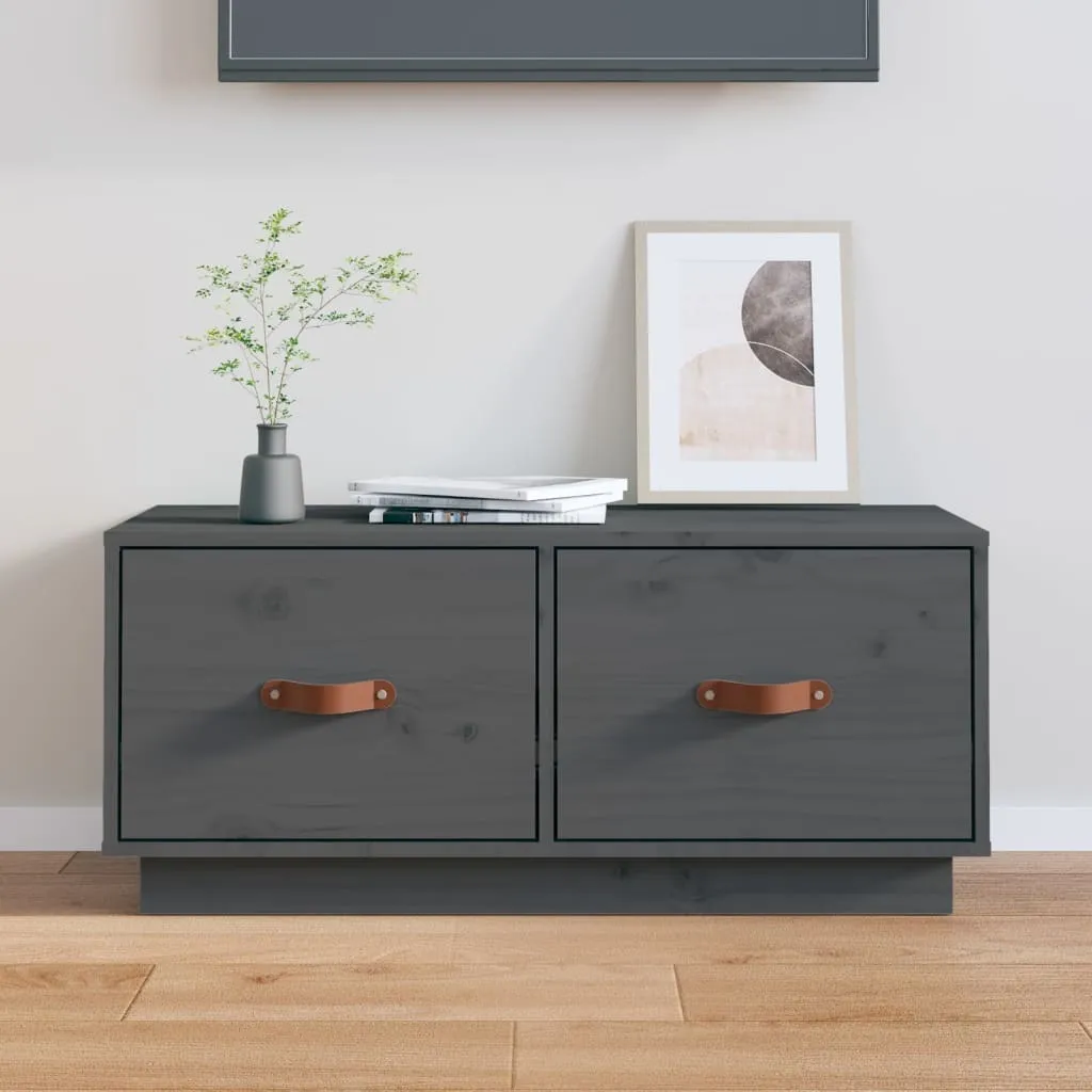 Mobile TV Maison Exclusive Grigio 80cm: Pino Massello per Loft Moderni
