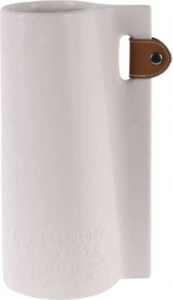 Dekorative Blumenvase 24x13x10 cm in dolomitbeige