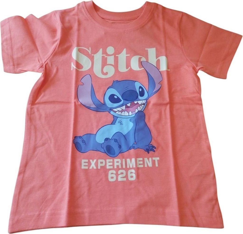 Kurzärmliges Disney T-Shirt für Jungen | "Stitch"- Logo | Blau oder Orange | Orange,116
