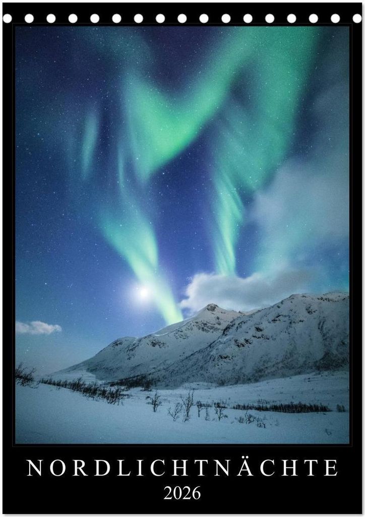 Nordlichtnächte (Tischkalender 2026 DIN A5 hoch), CALVENDO Monatskalender