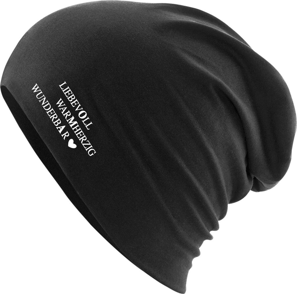 Huuraa Beanie Liebevoll Warmherzig Wunderbar Oma Geschenk Black Liebevoll Warmherzig Wunderbar Präsent