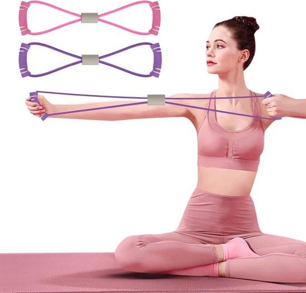 Yoga-Trainingsband, Stretchband, Trainingsband für Hausexercisen, Krafttraining, Fysiotherapieband