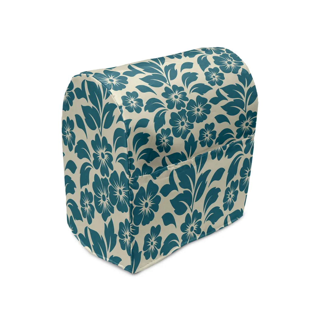 Couverture pour Robot Cuisine et Mixeur Motif Floral avec Poches Accessoires