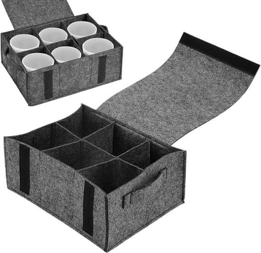 Porte-serviettes de camping 8 compartiments 27x15x5cm en peluche douce