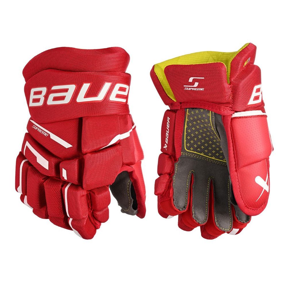 Handschuhe Bauer Supreme M3 Junior rot 11 Zoll