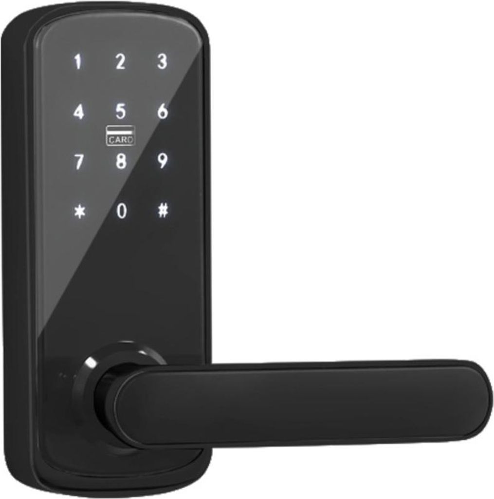 INF Smart Türschloss mit Fingerabdruck, Passwort & Tuya WiFi Zugang Schwarz