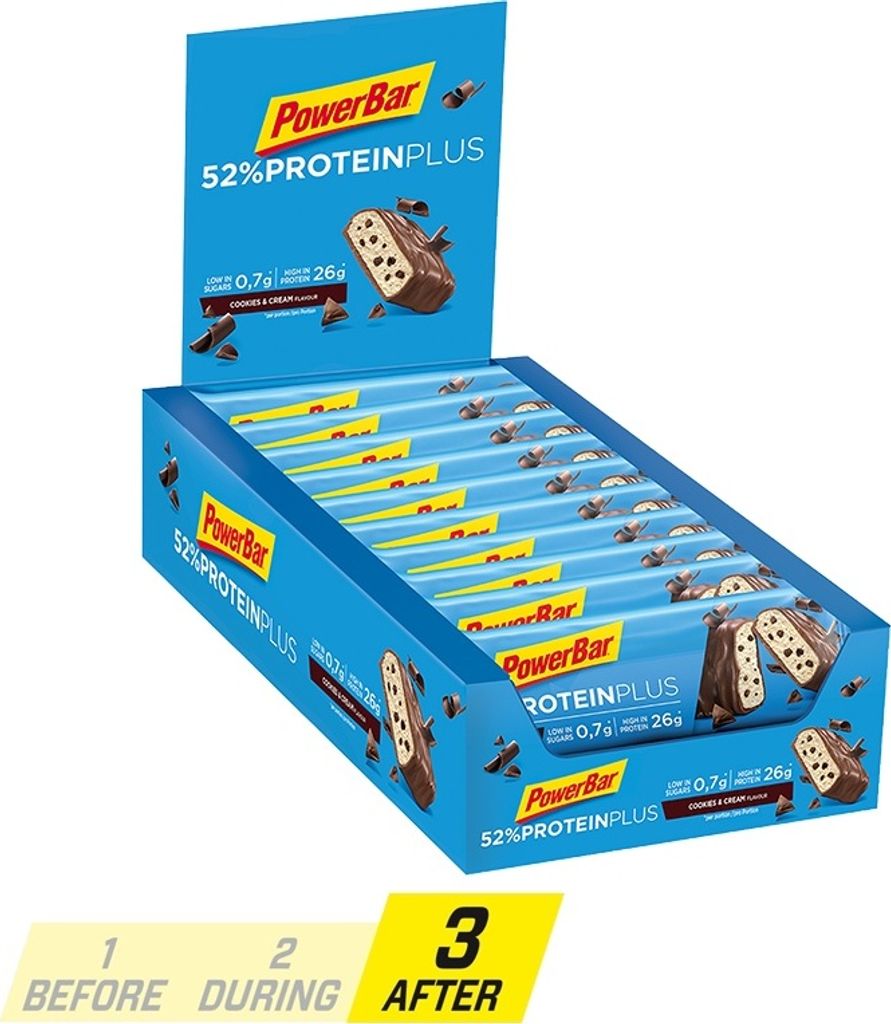 Powerbar Protein Plus Bar 52% (20x50g) Cookies & Cream - Riegel - Protein-Riegel