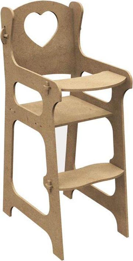 Gomille Holz Kinderstuhl MDF Puppenstuhl 57x23x30 cm Dekoration