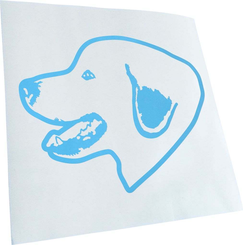 Kiwistar - Autoaufkleber - Great pyrenees Hund - Lichtblau - 30x23cm - Aufkleber für Auto, Laptop, Fahrrad, LKW, Motorrad mehrfarbig JDM Decal Racing