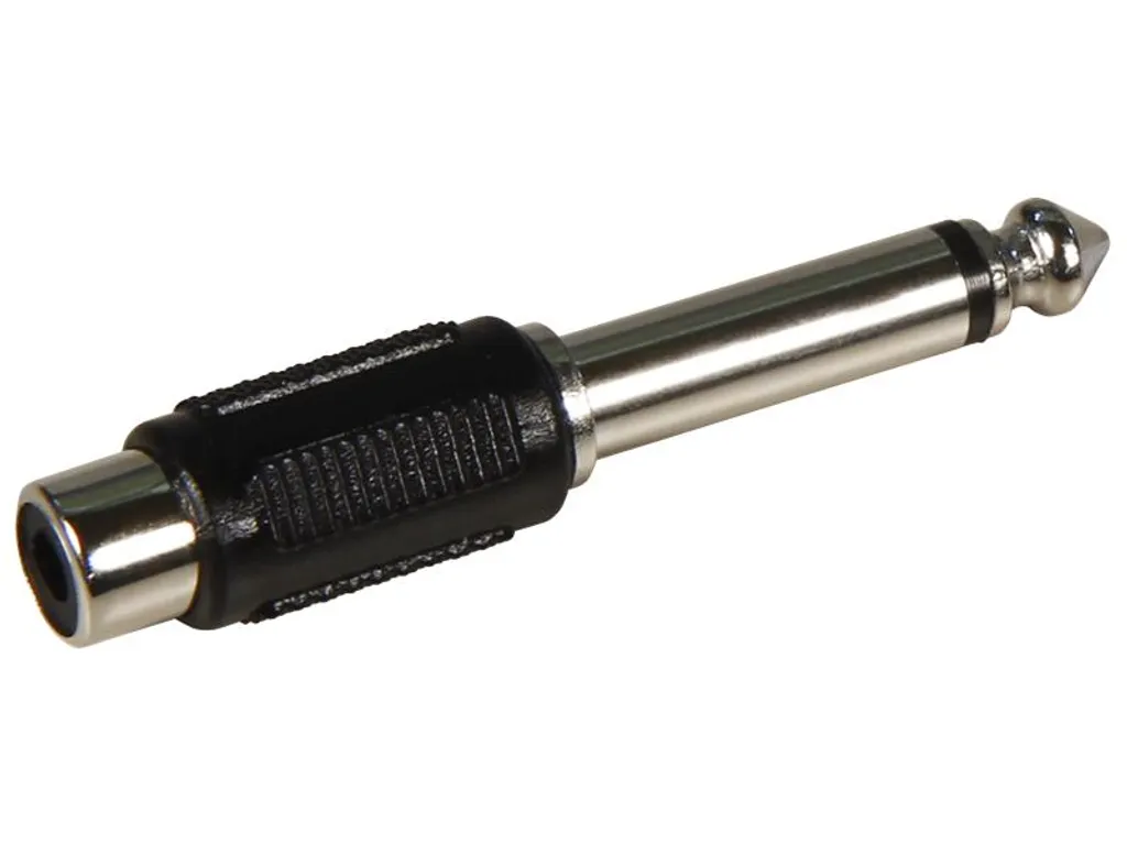 Adaptateur RCA femelle vers Jack 6,35 mm mono blindé pour audio pro