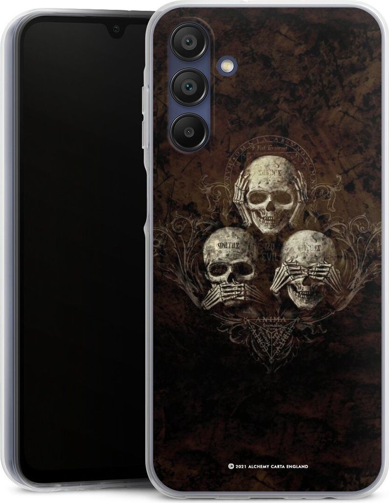 DeinDesign Handyhülle für Samsung Galaxy A15 Silikon Hülle Case Smartphone Schutzhülle Art Gothic Totenköpfe