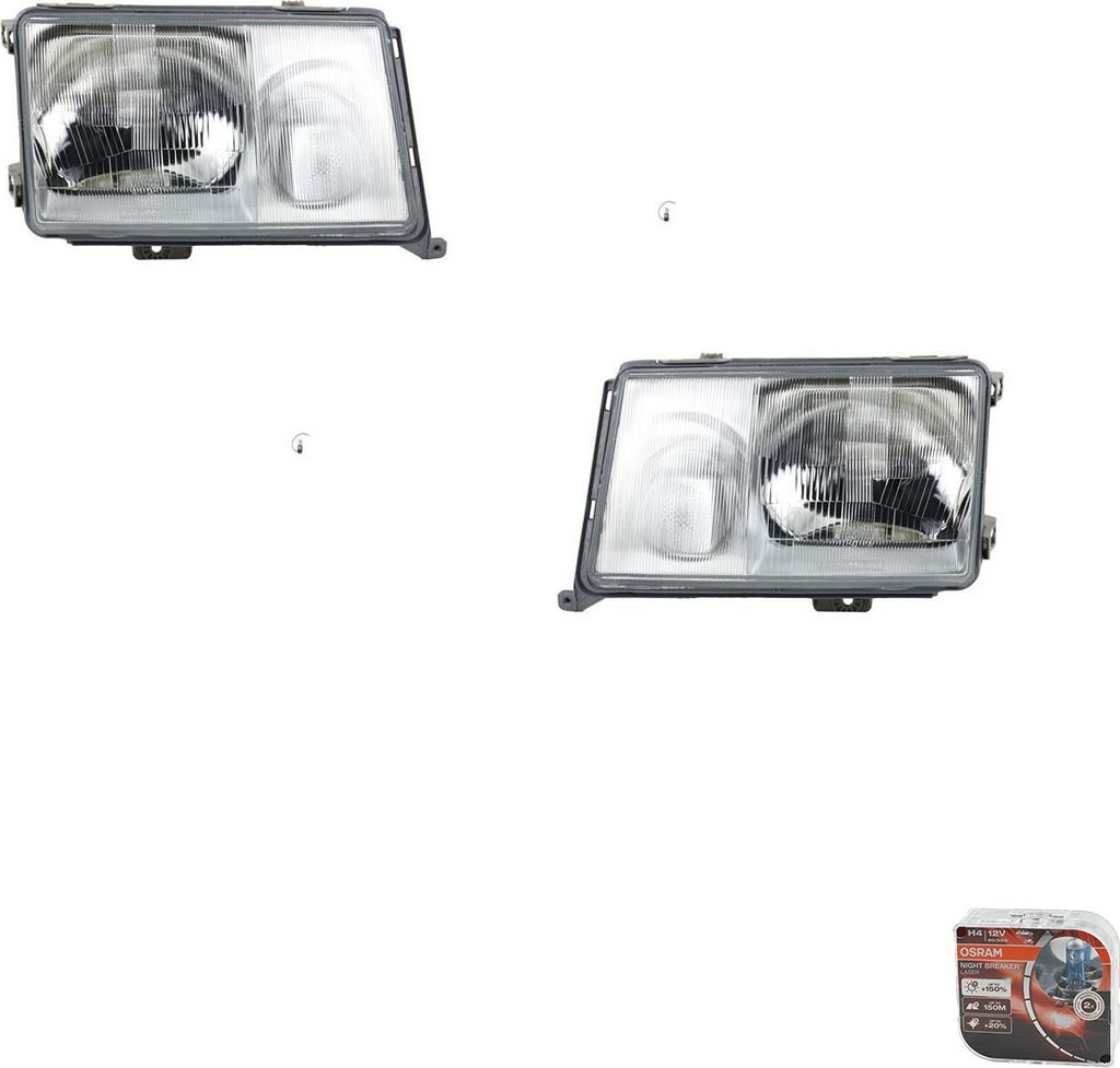 Johns, Scheinwerfer Osram Night Breaker Laser passend für Mercedes W124 89-93 mitH3 L R 1248205961 1248203559 A1248205961 1248206061 1248201259 12...