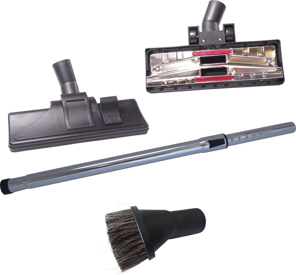 Staubsaugerzubehör-Set bestehend aus Staubsaugerrohr, Bodendüse und Saugpinsel kompatibel für Hanseatic 864 485