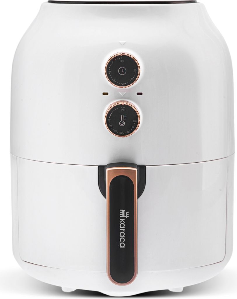 Karaca Multifry Weiß Heißluftfritteuse Ölfreie Fritteuse, 1300 Watt