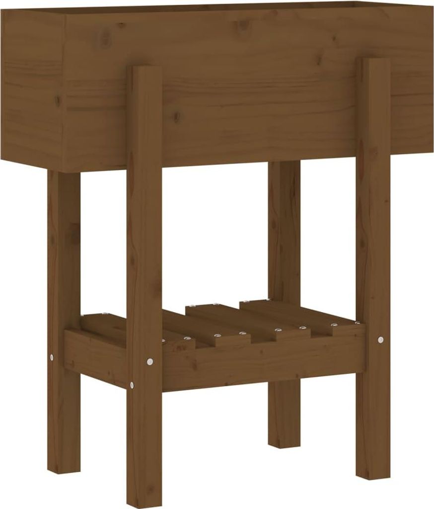 vidaXL Pflanzkübel Honigbraun 62x30x69 cm Massivholz Kiefer