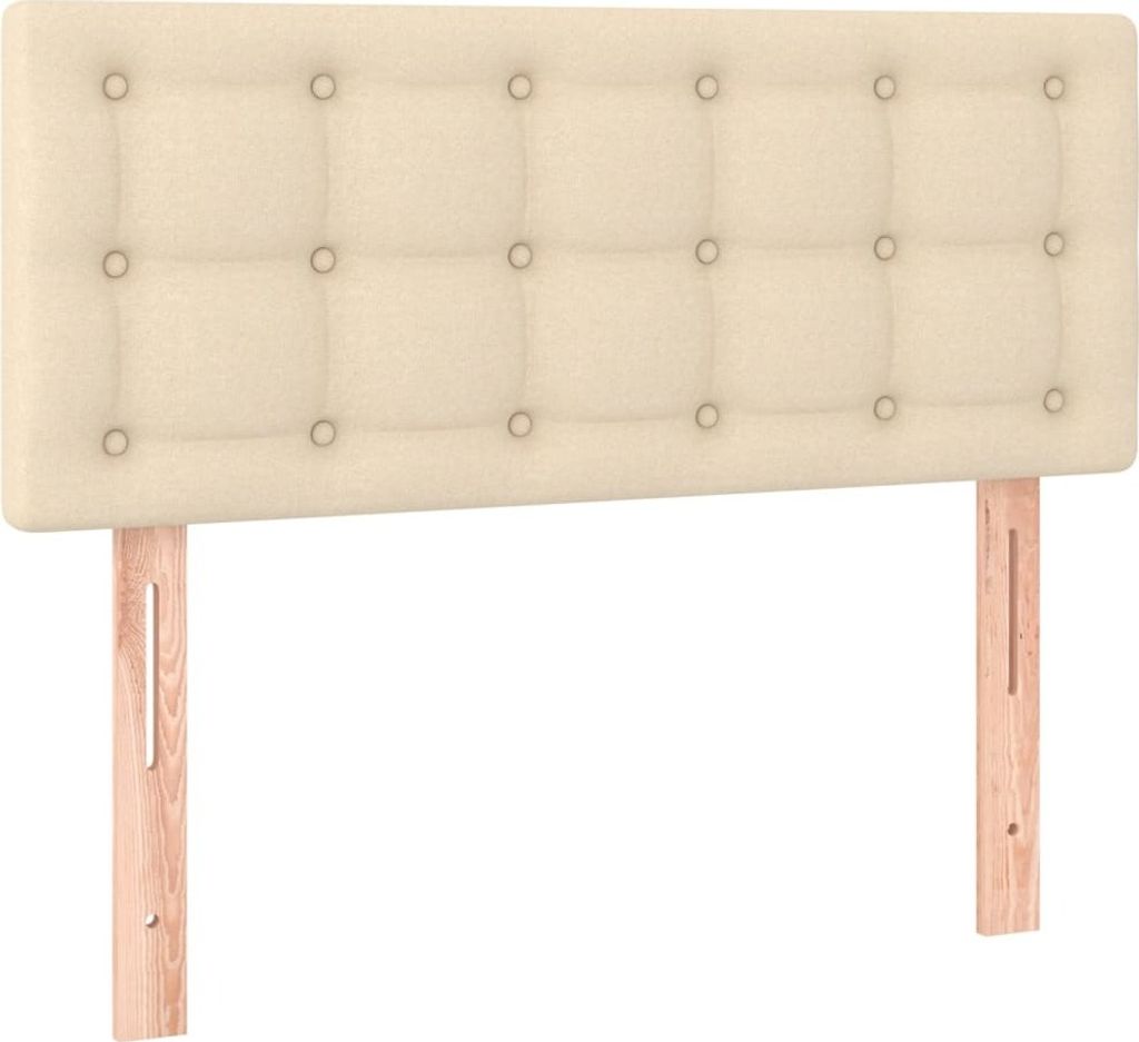 vidaXL Testiera Crema 90x5x78/88 cm Tessuto Immagine del prodotto 