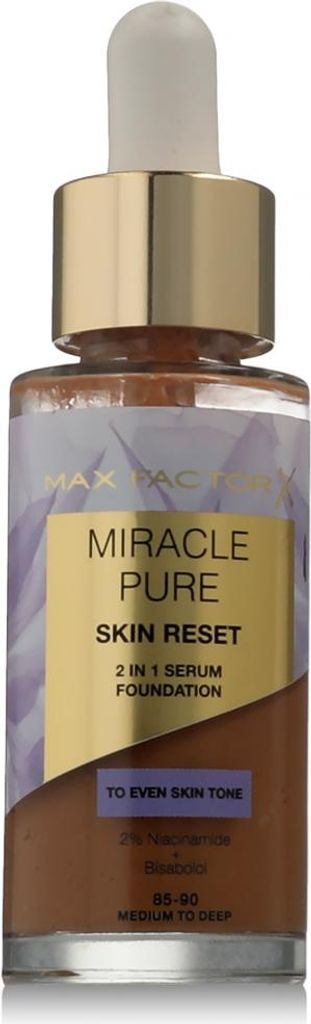 Max Factor Miracle Pure Haut Reset 2in1 Serum Foundation 85-90 Mittel bis tief
