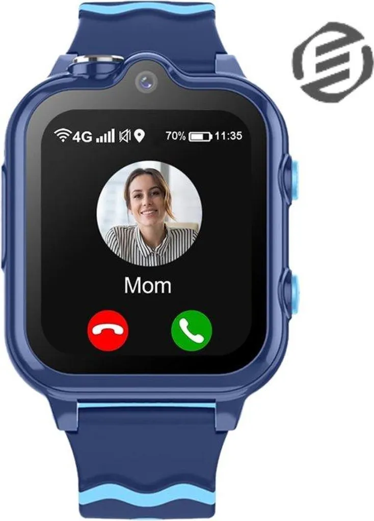 Montre Connectée Enfant avec Localisation GPS et Appels Vidéo 4G Bleue