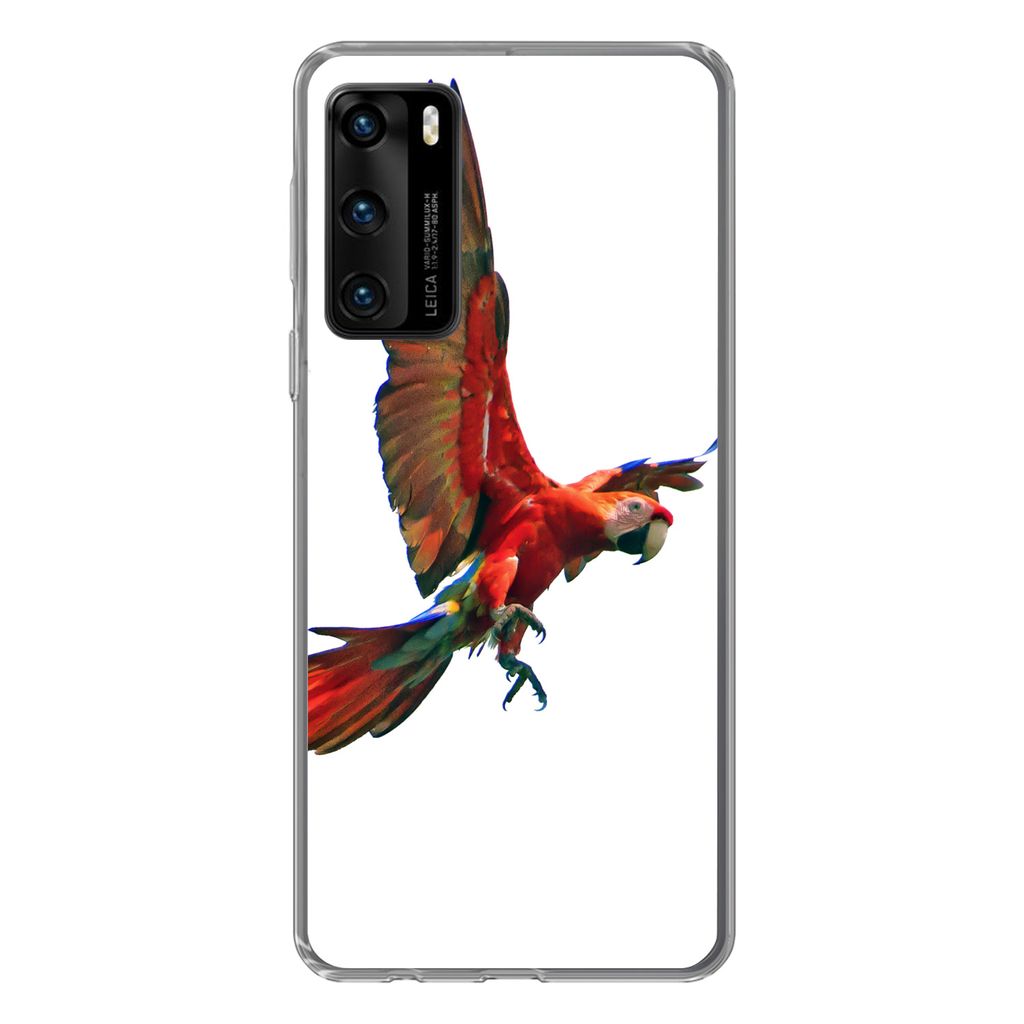 MuchoWow Handyhülle Schutzhülle Hülle für Huawei P40 Ara - Vogel - Porträt Silikon Softcase Handy Hülle - Handytasche