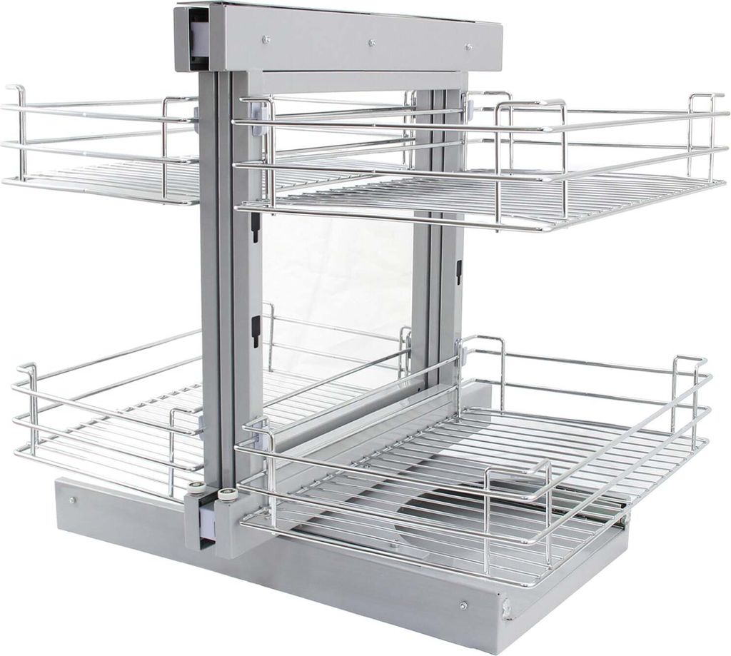 KuKoo RH Magisch auziehbare Edelstahlkörbe Eckschrank 80-90cm Einheit, 4