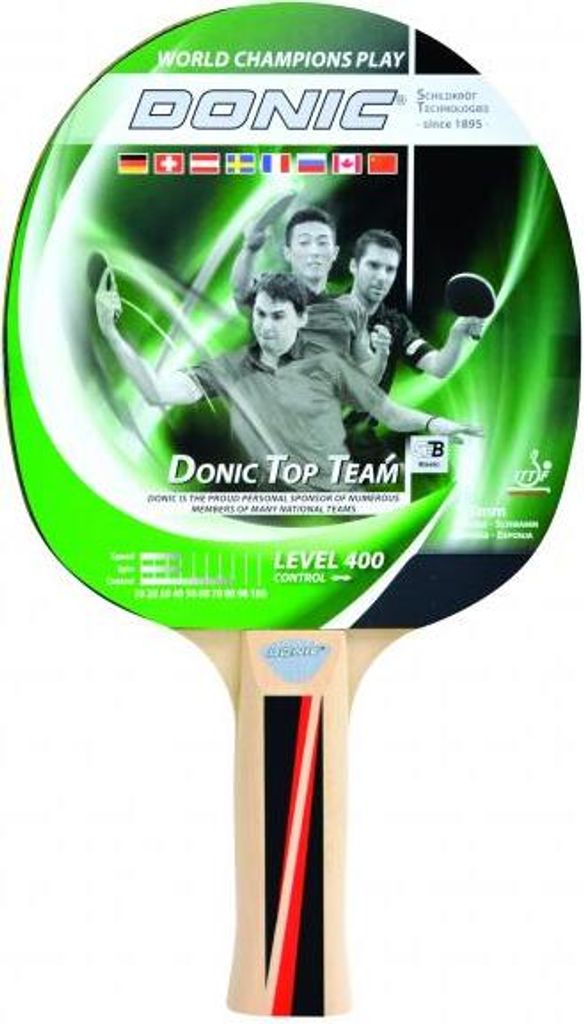Donic-Schildkröt Tischtennis-Schläger TOP TEAMS 400, Griff anatomisch