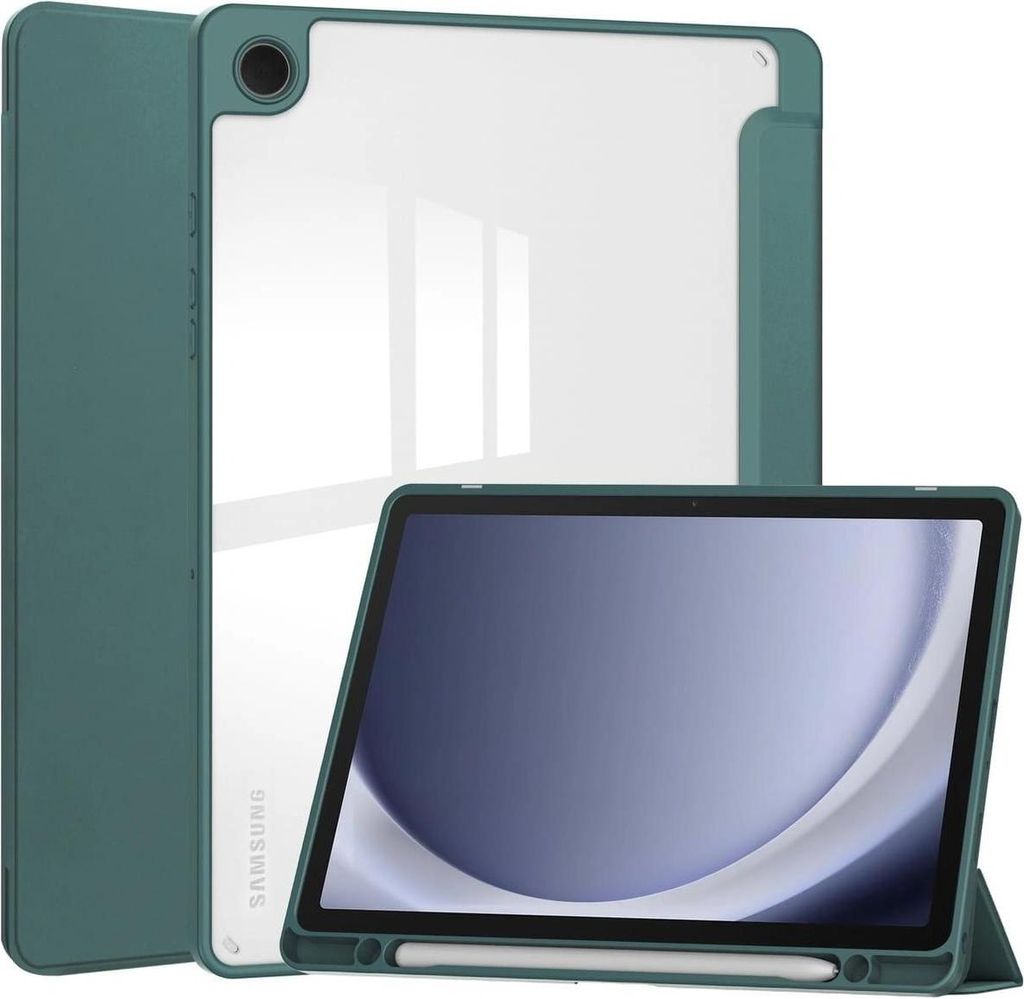 Bizon Case Tab Clear Matte für Galaxy Tab A9 Plus, Dunkelgrün