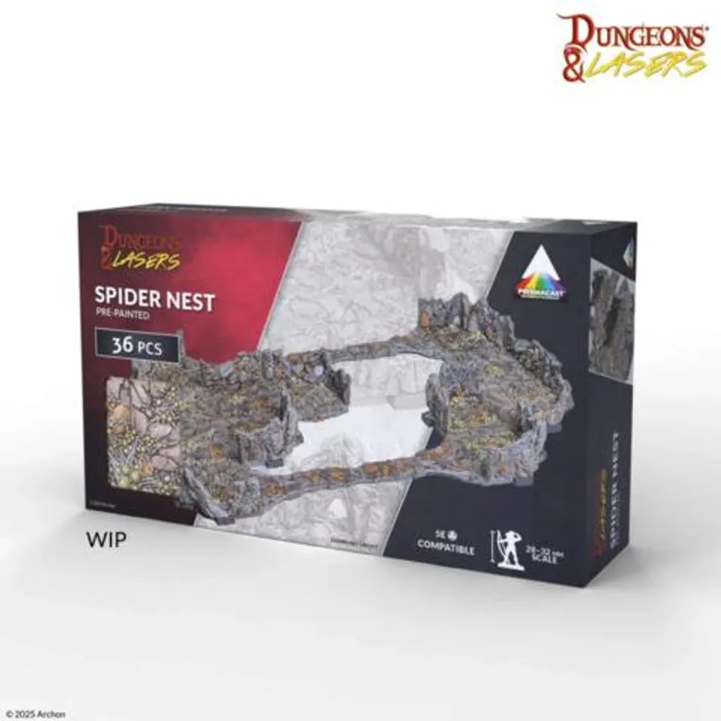 Donjons et Lasers Spider Nest Prépeint décor pour jeu de rôle fantastique