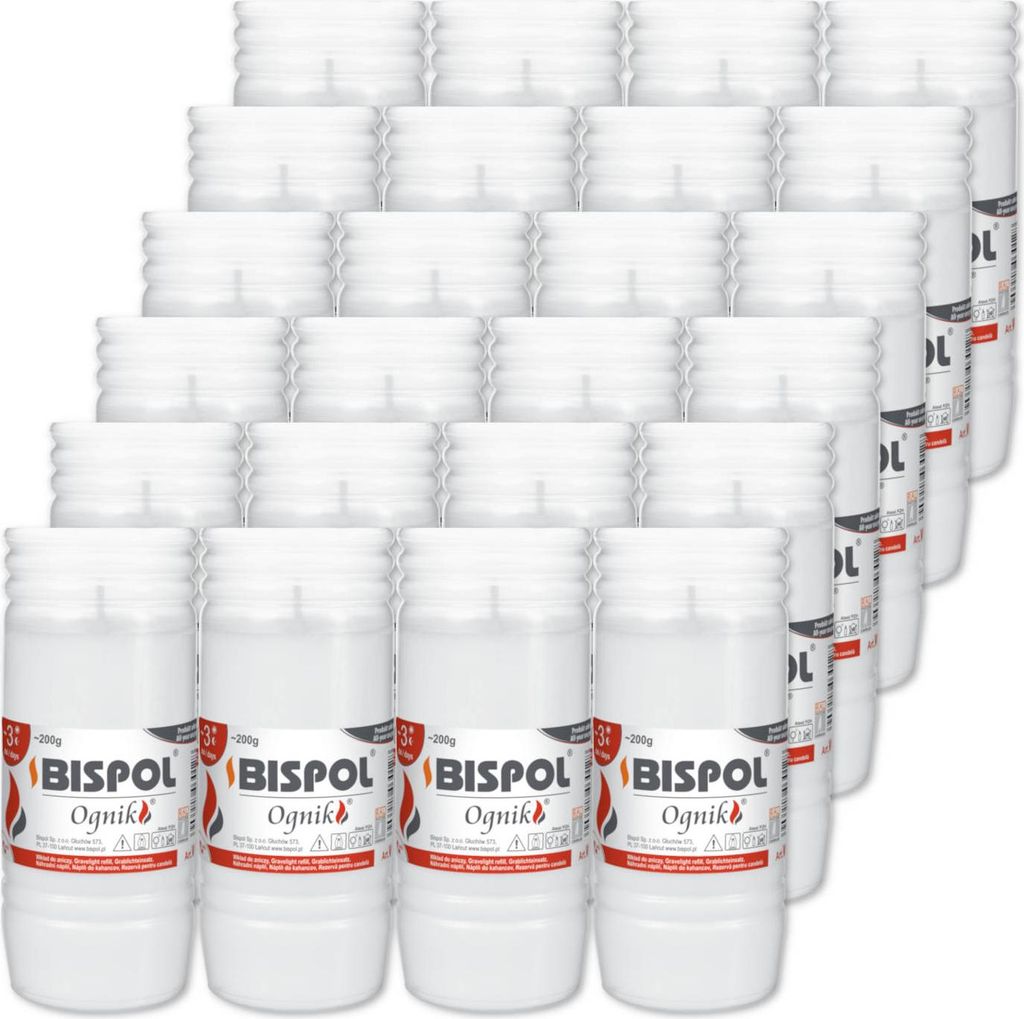 Náplně do parafínových svíček BISPOL WP3 72H 24ks. Obrázek produktu 