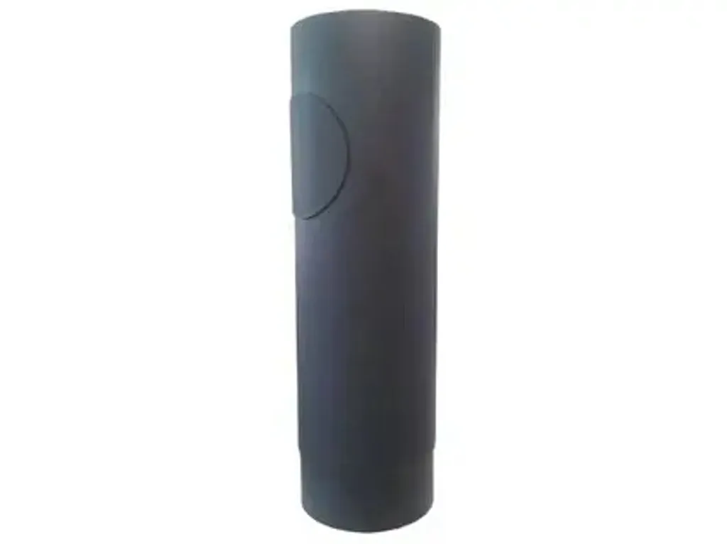 Tubo Fumo 160mm Nero per Calore Sicuro | Acciaio 1,5mm 500mm